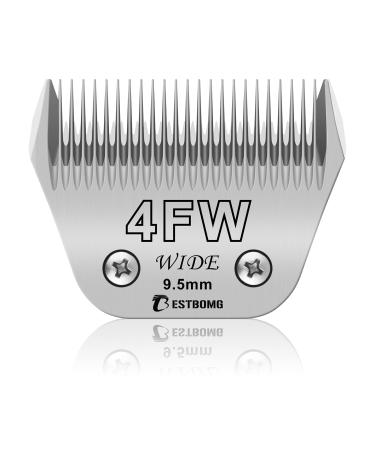 BestBomg 4fW Width removable blades for dog care compatible with Heiniger/Moser Max45/Andis/Easter A5 Serracies cutting length 3/8 inch (9.5 mm) 4fW 9.5mm