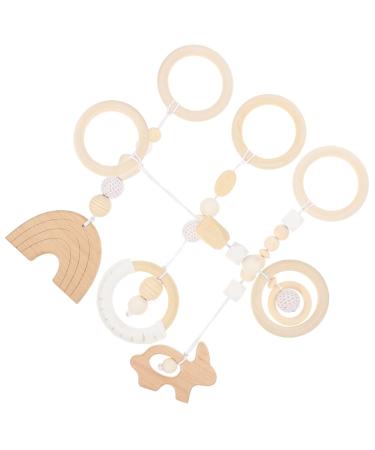 OATIPHO 4pcs Baby Gym Stuffed Pig Plush Toy Decor for Car Cars Toys Fitness Rack Stuffed Animals for Newborn Gym Toy Fitness Rack Hanging Ornaments Newborn Gym Toys Pendants Baby Supplies White 26X8.5CM