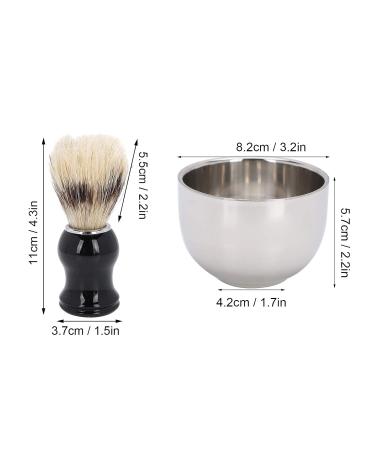 4PC Men's Shaving Brush Set - Stainless Steel Rack Travel & Home Use Easy & Convenient - Buy Online on SooperMarket.com
