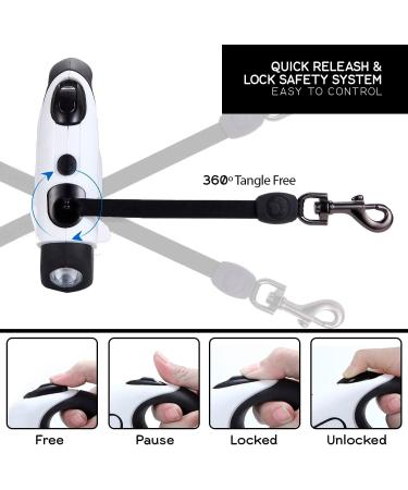 Edipets 5m Extendable Dog Leash with LED Flashlight - Ideal for Training & Walks | Perfect for Small Medium & Large Dogs - Buy Online on SooperMarket.com
