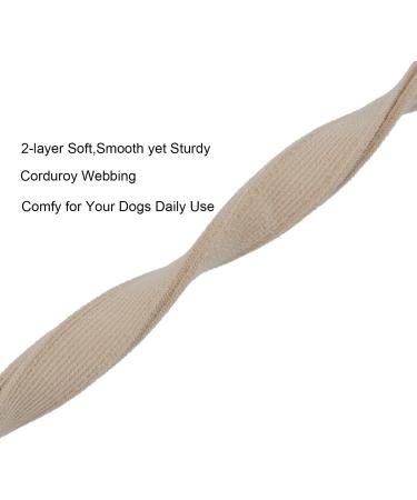 YUDOTE Ultra-Soft Natural Cotton Dog Collar for Medium Dogs with Sensitive Skin - Cream White - Buy Online on SooperMarket.com