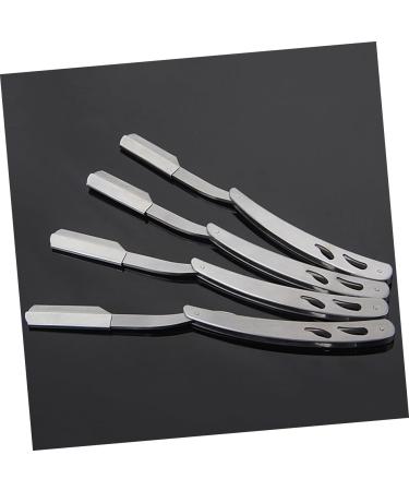 Cabilock 6 PCS Vintage Stainless Steel Razor Holder Set - Classic Shaver & Hairy Knife Stand for Men - Buy Online on SooperMarket.com
