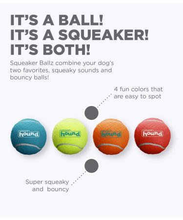 Outward Hound 8-Pack Squeaker Ballz Tennis Toys for Dogs | Small Squeaker Balls for Fetching | Interactive Dog Toys - Buy Online on SooperMarket.com