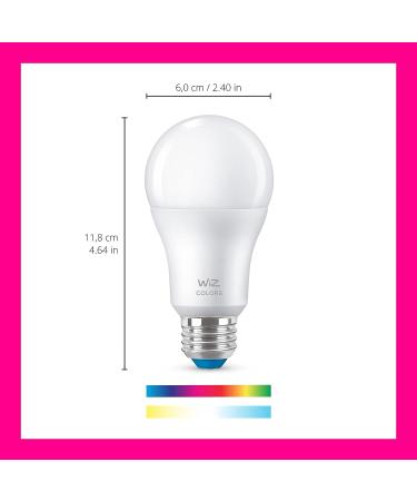 WiZ Connected 2-Pack Color 60W A19 Smart WiFi Light Bulb  16 Million Colors  Compatible with Alexa and Google Home Assistant  No Hub Required  2 Bulbs A19 Color 2 Count (Pack of 1) - Buy Online on SooperMarket.com
