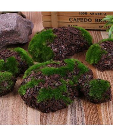 12Pcs Artificial Rock Moss Balls - Garden Decor & Floral Arrangements DIY - Buy Online on SooperMarket.com