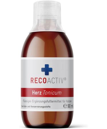 Recoactive Heart Tonic for Cats - 3x90ml Supplement for Cardiac Health Taurine & Omega-3 - Buy Online on SooperMarket.com