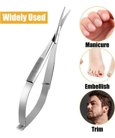 DARENYI Professional Stainless Steel Curved Cuticle Scissors | Eyebrow, Eyelash, Pedicure, Nose Hair, Beard Grooming Tool - Buy Online on SooperMarket.com