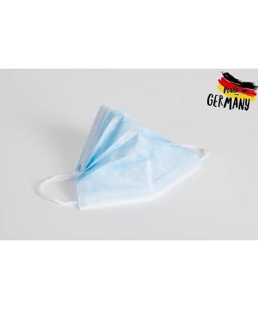 Professionalmed Type IIR OP Mask & Medical Mouth-Nose Protection - Oeko-Tex & Dermatest Certified - Made in Germany - Blue/White - International Shipping Available - Buy Online on SooperMarket.com