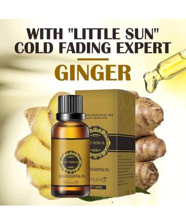 Hidyliu Organic Ginger Oil for Lymphatic Drainage & Spa Massage - Natural Swelling Relief - Buy Online on SooperMarket.com