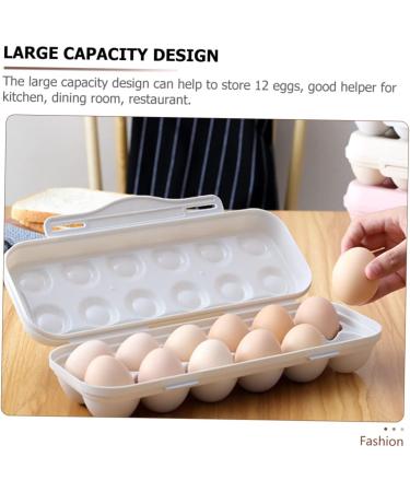 ABOOFAN 2pcs Anti-Collision Damage Chicken Containers for Fridge Pantry Egg Bins for Fridge Food re-usable Grey 30X11X6.5CM - Buy Online on SooperMarket.com