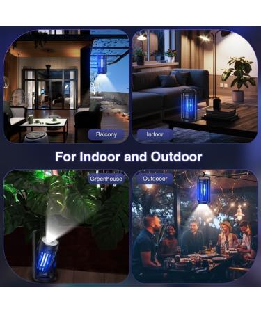 Bug Zapper for Outdoor Indoor 4200V 15W UV Mosquito Killer Lamp Waterproof Electronic Mosquito Zapper Fly Catcher Fly Traps Fly Zapper Insect Killer Mosquito Trap for Kitchen Balcony Patio Camping - Buy Online on SooperMarket.com