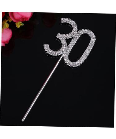 CORHAD Glitter 30th Birthday Cake Toppers Crystal 30th Anniversary Cake Toppers Bling Number Wedding Decoration Cake Decor Diamond Decor Cupcake Toppers Paper Cup Rhinestones - Buy Online on SooperMarket.com