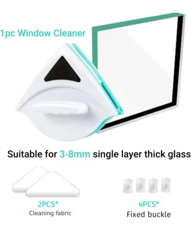 1pc Magnetic Window Cleaner Double Sided Cleaning Brush Tools For High-rise Home Glass Windows Brush Wiper Cleaning Tools - Buy Online on SooperMarket.com