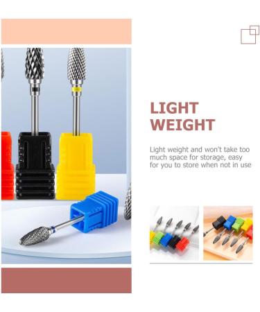 POPETPOP 2pcs Nail Polisher Nail Art Drill Bit Safety Bits for Nail Drill Nail Polish Heads Power Tools Nails Portable Manicure Polish Tools Multifunction Nail Machine Tungsten Steel Alloy 7x1.3.cmx2pcs As Shown 2x2pcs - Buy Online on SooperMarket.com