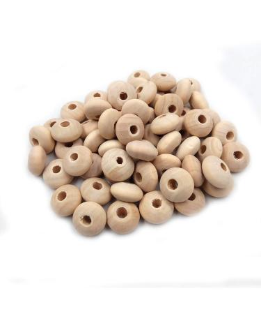 100pcs Natural Wood Abacus Beads 14mm8mm Geometric Double Cone Beads Modern Jewelry Necklace Supply DIY Beading Craft Accessories (Abacus Beads 100pcs)