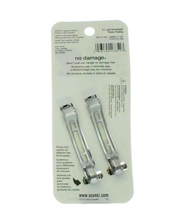 Scunci No-Slip Auto Clasp Barrettes - 2 ea, Pack of 6 - Assorted Colors - Buy Online on SooperMarket.com