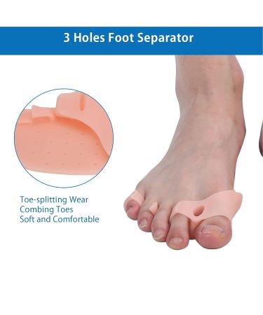 5 Pairs Soft Gel Toe Separator Spacers for Bunion Valgus Correction - Buy Online on SooperMarket.com