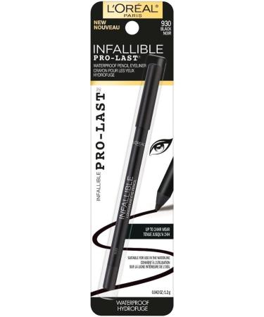 Buy L'Oreal Infallible Pro-Last Waterproof Eye Pencil - 930 Black (0.042 oz) - Buy Online on SooperMarket.com