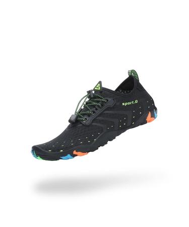 Mishansha Mens Womens Water Shoes Quick Dry Beach Shoe 9.5 Women/8 Men Carbon Black