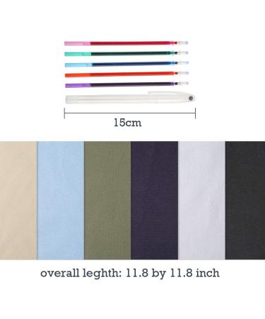 Caydo 6-Piece Embroidery Fabric Set with Water-Soluble Pens - 11.8x11.8 Inch for Projects & Decoration - Buy Online on SooperMarket.com