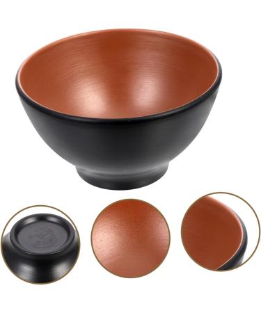 Zerodeko 3pcs Anti-Earth Clay Ramen Bowl De Ceramic Snack Bowls Household Rice Bowl Japanese Bowl Miso Soup Bowls Ceramic Soup Bowl Snack Dish Food Container Commercial Round Bowl 12X12X6.3CMx3pcs Blackx3pcs - Buy Online on SooperMarket.com