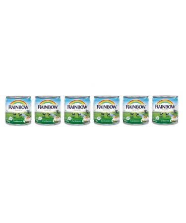 Rainbow Evaporated Milk with Cardamom Full Cream Sterilized 6oz. 170gm each 6 Cans