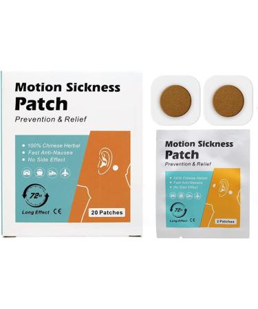 MQUPIN Motion Sickness Patch 20 Count + 1 Pair Band | Anti-Nausea Sea Band for Cars, Ships, Airplanes, Trains | Long-Lasting Relief Up to 72 Hours | 1 Box - Buy Online on SooperMarket.com