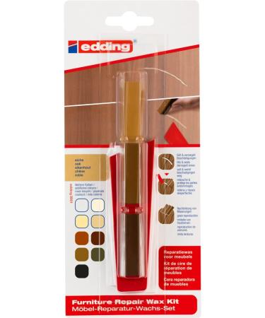 edding 8901 reparatieset voor meubels - eikenhout - voor het opvullen en repareren van krassen en gaten bij meubels en op andere houten oppervlakken Oak