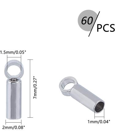 UNICRAFTALE 60pcs Stainless Steel Cord End Caps 1mm Inner Diameter for Jewelry Making - Buy Online on SooperMarket.com