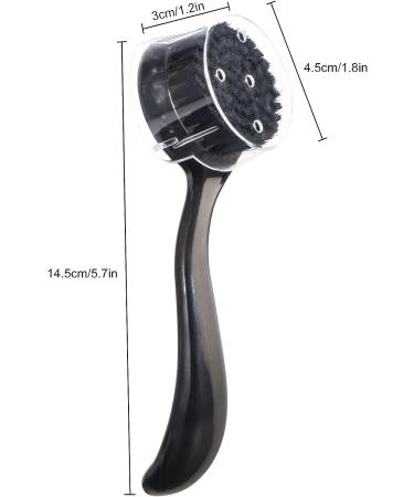 Black Charcoal Facial Cleansing Brush Set - 2Pcs Manual Face Brushes for Deep Cleansing, Exfoliating Pores, Massage, Makeup Removal and Skin Care - Buy Online on SooperMarket.com