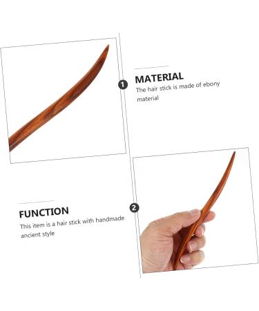 Mikinona 1pc Wooden Hairpin Retro Hair Forks Chinese Style Hairpin Bridal Hair Clip Girl Hair Accessories Bridal Hair Accessories Hair Sticks Hair Barrettes Hair Accessory Sandalwood - Buy Online on SooperMarket.com