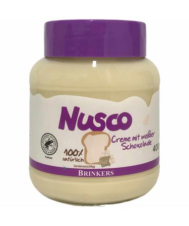 Nusco White Chocolate Cream Spread 400g - Indulge in Sweetness with 2.5% White Chocolate - Perfect for Snacks & Desserts - International Shipping Available - Buy Online on SooperMarket.com
