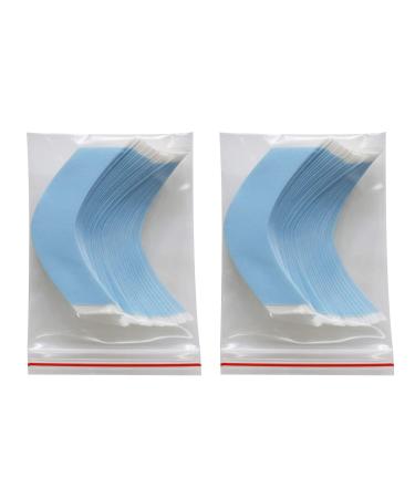 Kliplinc 72 Pieces / Strong Hair Wigs Tape Double Adhesive Extension Tape Strips Waterproof for Toupee/Lace Front Wigs Film CC Shape