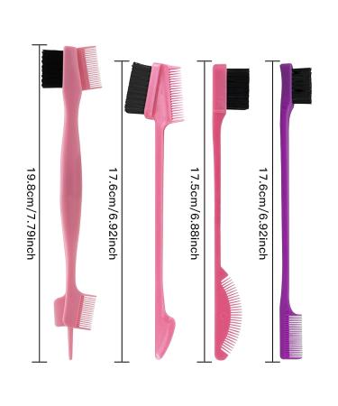 8 Pieces Hair Styling Comb Set for Women - Teasing, Rat Tail, Edge & Back Brushing, Slicking Hair - Edge Control Brush Included - Buy Online on SooperMarket.com