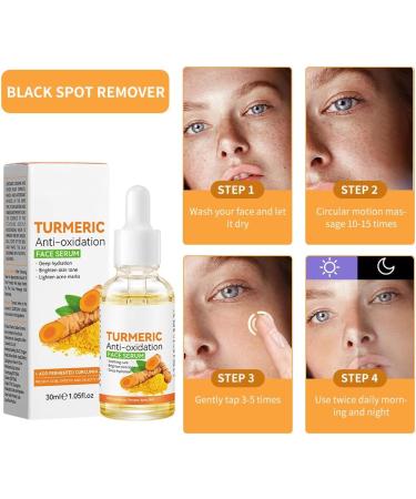 Turmeric Serum Dark Spot Corrector Serum Turmeric Face Serum Skin Corrector Serum Deep hydration Brighten Skin Tone dark spot remover glowing and blemish free skin facial serum for women/Men 30ML - Buy Online on SooperMarket.com
