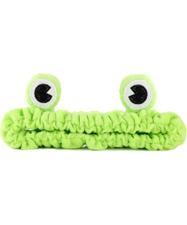 WLLHYF Frog Headband Makeup Headband Frog Eye Elastic Face Washing Hair Band Cute Shower Spa Headband Funny Green Head Wrap Cartoon Hair Accessories for Women Girls Skincare Beauty (Light green) - Buy Online on SooperMarket.com