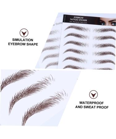 Beavorty 16 pcs eyebrow stickers make up kit 6d eyebrows Artificial Eyebrow semi-permanent stencil 3d - Buy Online on SooperMarket.com