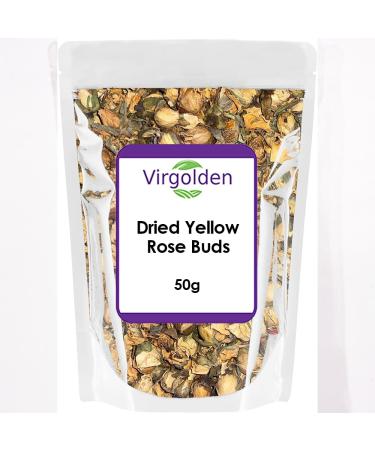 Dried Yellow Rose Buds 50g by Virgolden