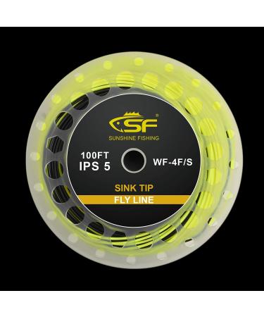 SF Sinking Tip Fly Fishing Line WF9F/S-100FT-5IPS Yellow&Black Freshwater - Buy Online on SooperMarket.com