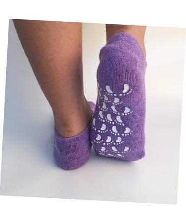 Mikinona Gel Socks for Moisturizing Spa Moisture Socks Women Hands Whitening Gloves Spa Gel Socks Moisturizing Gel Socks Exfoliating Hand Gloves Moisturizing Socks Cosmetic Purple medium - Buy Online on SooperMarket.com