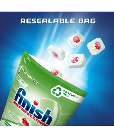 Finish 0% Dishwasher Tablets - 80 Tabs | Powerful Cleaning Formula - Buy Online on SooperMarket.com