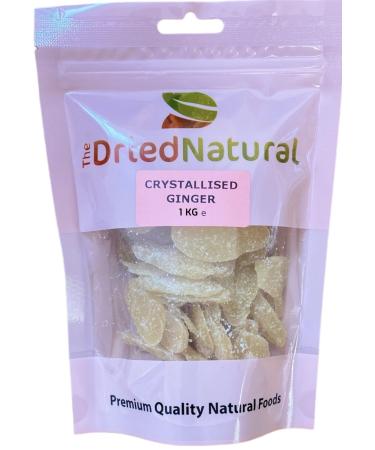 Crystallised Ginger 1 KG Dried Fruit Chunks Premium Quality - The Dried Natural