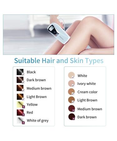 VEME IPL Hair Removal Device for Women - Permanent, Painless Hair Remover with 5 Energy Levels - 500,000 Flashes - Blue & White - Buy Online on SooperMarket.com