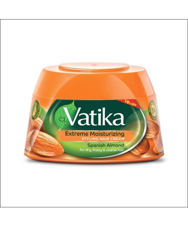 Vatika Naturals Nourish & Protect Styling Hair Cream | Henna Almond & Aloe Vera with Nourishing Vatika Oils - 140 ml / 4.9 oz (Almond)