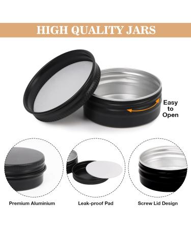 Veuwolm Aluminum Travel Cream Can (30 pcs) with Stickers - 15ml Screw Cap for Lip Balm & Cosmetics - Buy Online on SooperMarket.com