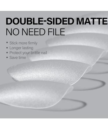 AILLSA Semi-Oval Nail Tips - 240 Pcs, Matte Soft Gel Pre-shaped Full Cover Acrylic Clear Fake Nails for Soak Off Extension - Short Oval 15 Sizes - Buy Online on SooperMarket.com