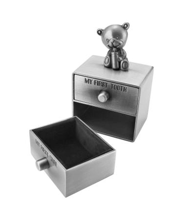 Mogoko Silver Baby First Tooth and Curl Keepsake Box Set - Gender Neutral Kids Teeth Fairy Holder - Buy Online on SooperMarket.com