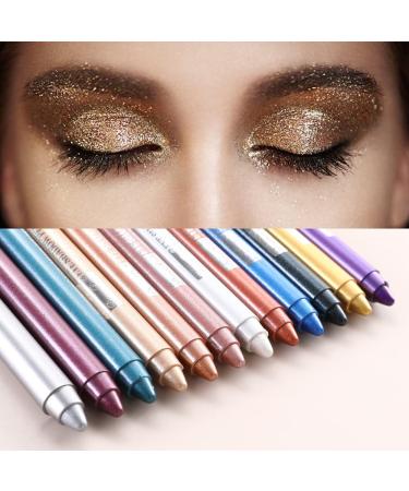 Go Ho 6 PCS Shimmer Cream Eyeshadow Sticks Set - Easy to Color Eye Makeup with Sharpener - Buy Online on SooperMarket.com