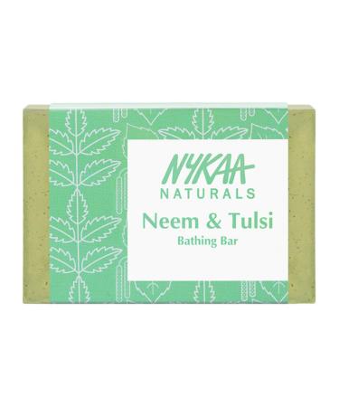 Nykaa Naturals Bathing Soap - Purifying Soap with Protective Properties Evens Out Skin Tone - Prevents Burns and Rashes - Neem and Tulsi - 3.5 oz