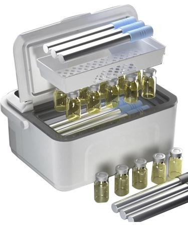 Travel Medicine Cooler Mini Fridge Portable Insulin Refrigerated Box/Insulin Cooler/Drug Reefer/Car Mobile Small Refrigerator USB Charging (Color : 2batteries)